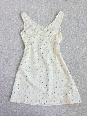 Sunny Meadow Yellow Floral Mini Dress